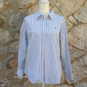 Ralph Lauren Classic Office Long-Sleeved Striped Blouse 2X